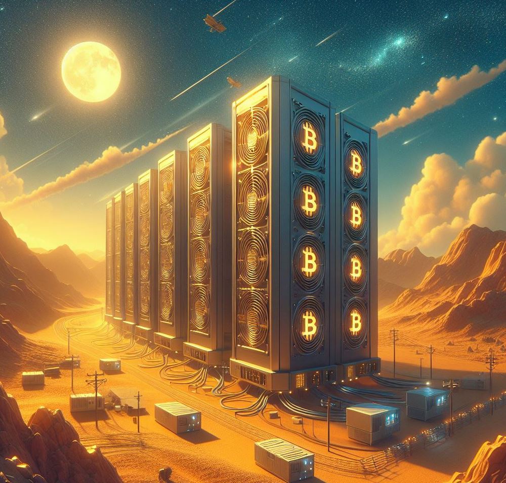 bitcoin mining farm in the desert